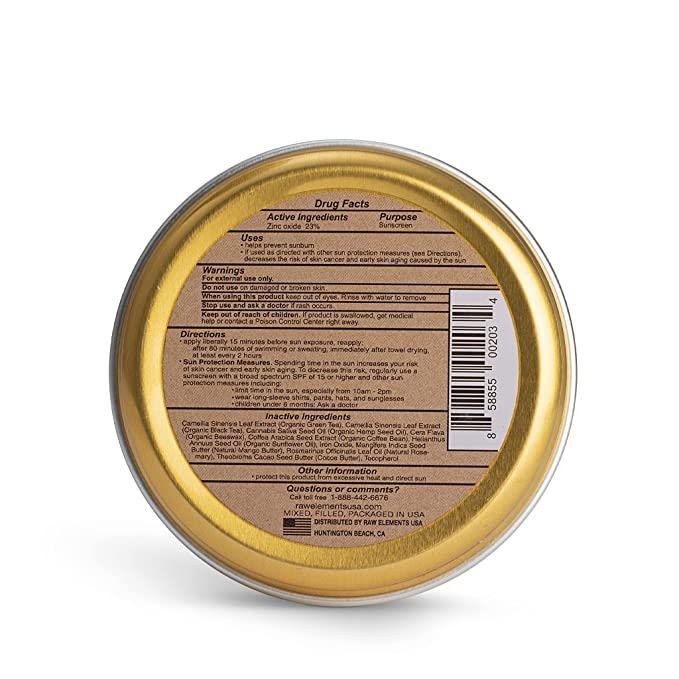 Raw Elements Tinted Facial Moisturizer AllNatural Sunscreen SPF 30