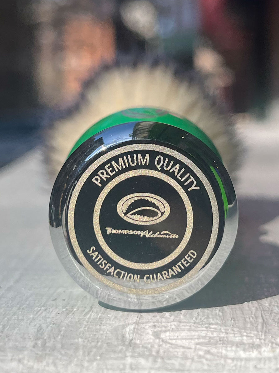 Thompson Alchemists: Shaving Brush (Green / Silver) – Thompson Alchemists