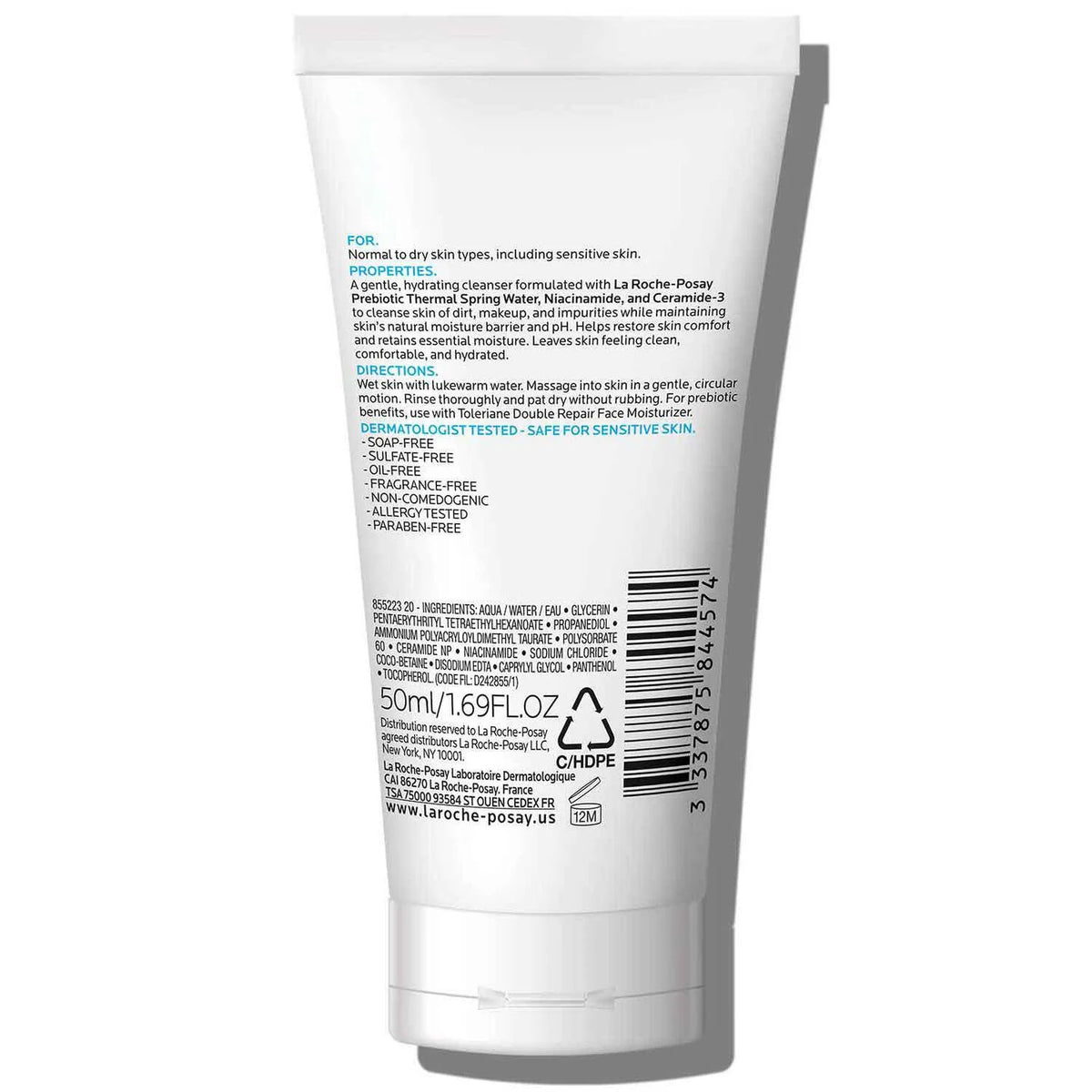 La Roche Posay: Toleriane Hydrating Gentle Facial Cleanser (50ml ...