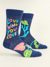 Blue Q: Love Who You Love Mens Crew Socks