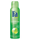 Fa Deodorant Caribbean Lemon spray bottle on a white background