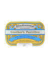 metal tin of Grethers sugarfree pastilles blackcurrant