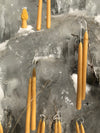 10 Inch Hand Dipped Beeswax Taper Candle Pair