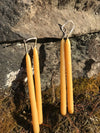 10 Inch Hand Dipped Beeswax Taper Candle Pair