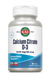 bottle of 90 Kal: Calcium Citrate D 3 1000 tablets