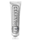 A tube of Marvis Smokers Whitening Toothpaste with black and white packaging.