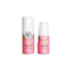 Two pink solid perfume products with a brand logo on a white background