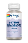 bottle of 60 Solaray: L Lysine Beta Glucan 1000 mg vegcaps