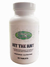 A bottle of 'Hit The Hay' dietary supplement for sleep by Thompson Alchemists with 90 tablets inside, labeled as vegetarian and gluten-free.
