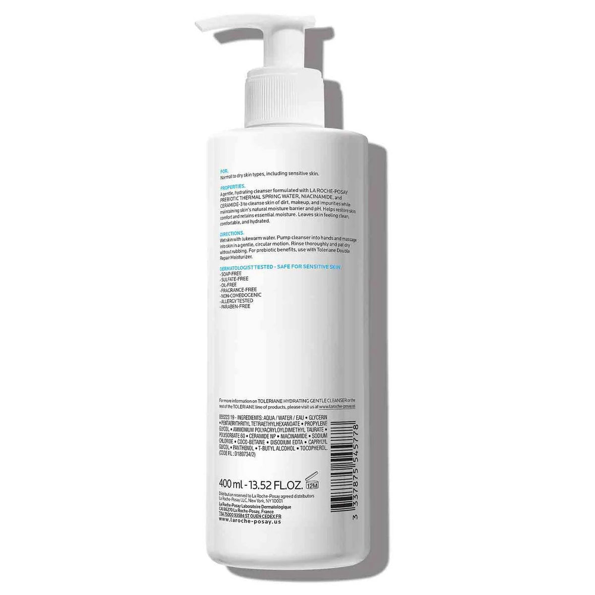 La Roche Posay: Toleriane Hydrating Gentle Facial Cleanser (400ml ...
