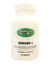 A bottle of Thompson Alchemists Immuno-C, a vitamin supplement with 90 tablets inside, labeled as vegetarian and gluten-free.