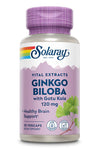 30 count bottle of Solaray Gingko Bilboa 120 mg vegcaps